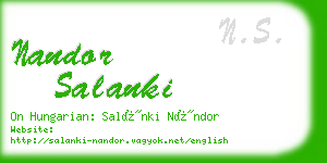 nandor salanki business card